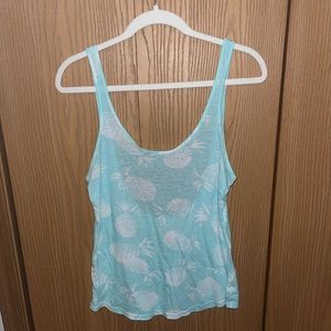 Victoria's Secret Pink Light Blue Pineapple Tank